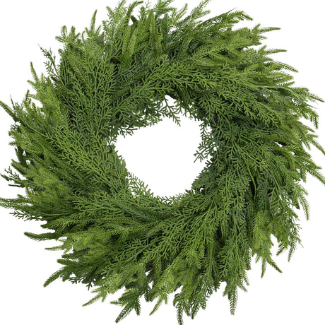 26 Inch Christmas Wreath, Christmas Wreaths for Front Door, Artificial Pine Wreath for Table Wall Window Indoor Outdoor Christmas Decoration OZFHUA