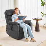 VEVOR Power Lift Recliner Chair, Dual Motor Lift Chair with Heat and Massage for Elderly, Infinite Position Adjustment Electric Recliner with 2 Anti-Fall Ropes (Medium, Dark Gray) VEVOR