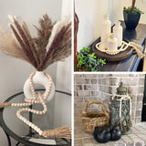 DECORKEY Farmhouse Wood Beads Garland Decor, 2 Pack 58 Inch Wooden Beads for Boho Home Decor with Tassels, Rustic Country Decor for Coffee Table, Wall, Shelf, Tray, Vase, Living Room, Bedroom DECORKEY