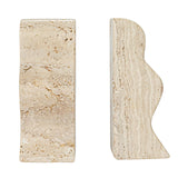 Creative Co-Op Decorative Travertine Wave Bookends, Natural, Set of 2 Creative Co-Op