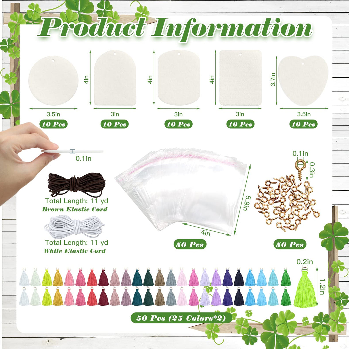 ZOCONE 50 Pcs Sublimation Air Fresheners Blanks with Bags Tassels Elastic Rope, White Felt Sublimation Blanks Bulk for Car and Home Hanging Air Freshener, 5 Shapes Fragrant Sheets (50 PCS 5 Shape) ZOCONE