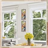 CroBlissful 2 Pcs Mid Century Wall Art Mid Century Modern Decor Elegance Wall Accents Wood Abstract Decor Geometric Panels for Interior Panel Wood Art for Home Living Room CroBlissful