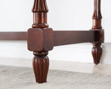 MODERION Solid Wood Computer Desk with 2 Drawers, Traditional Vanity Dressing Table, 46” Home Office Writing Desk, Workstation Easy Assembly Cherry MODERION