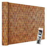 Natural Reed Fencing Rolls,6FT X 16.4FT Reed Screen Curtain Fence Covering Privacy Bamboo for Outdoor Backyard Patio Garden Decorative Fence (Brown) Tgzwme