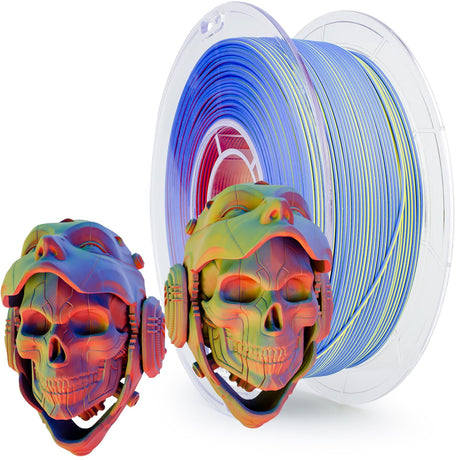 ZIRO Matte 3-in-1 Color Change PLA Filament 1.75mm, Magic Discoloration 3D Printer Filament, Different Color Coextrusion Chrome 3D Material, Fit Most FDM 3D Printers,1KG/2.2lb Spool, Neon ZIRO