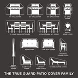 True Guard Patio Furniture Cover, 4-Chair Dining Sets True Guard