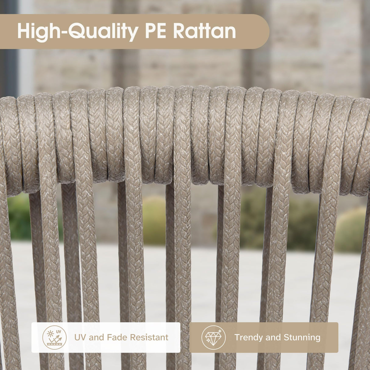 PURPLE LEAF 9 Pieces Outdoor Metal Furniture Set Patio Conversation Sets Dining Set, 1 Square Dining Table and 8 Modern Chairs with Cushions Seat Champagne PURPLE LEAF