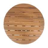Merax Patio Outdoor Acacia Wood Round Coffee Table for Backyard, Lawn, Balcony Light Teak Merax