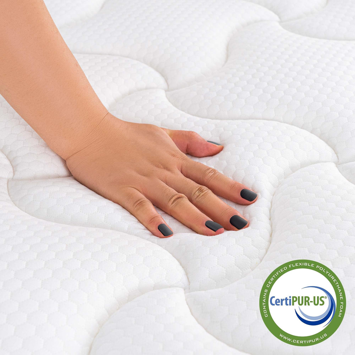 Full Mattress, 14 Inch Pillow Top Hybrid Mattress in a Box Medium Firm Fiberglass-Free, Soft Breathable Pressure Relief Memory Foam Pocket Innerspring Bed, CertiPUR-US Certified PAMYO