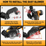 Labfintom 3 Inch Cut Off Tool for De-walt 20V Battery with 3 Saw Blades, Removable Dust Cover, Tools Only Labfintom