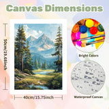 Ceiomez Paint by Numbers Landscape, Mountain Paint by Numbers Kit for Adults, Landscape Paint by Numbers for Adults on Canvas for Home Decor Gift Art Work 16x20in Ceiomez