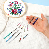13 PCS Punch Needle Kit Embroidery Punch Needle Tool Punch Needles with Handles Punch Embroidery Kit with 10 Sizes Embroidery Tool Punch for Adults Beginner Cross Stitch DIY Craft Styquenzer