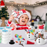 ARTPAR 20 Pack Modeling Clay DIY Snowman Kit,Air Dry Clay Snowman Crafts for Kids,Christmas Stocking Stuffers for Kids,Christmas Crafts Xmas Gift ARTPAR