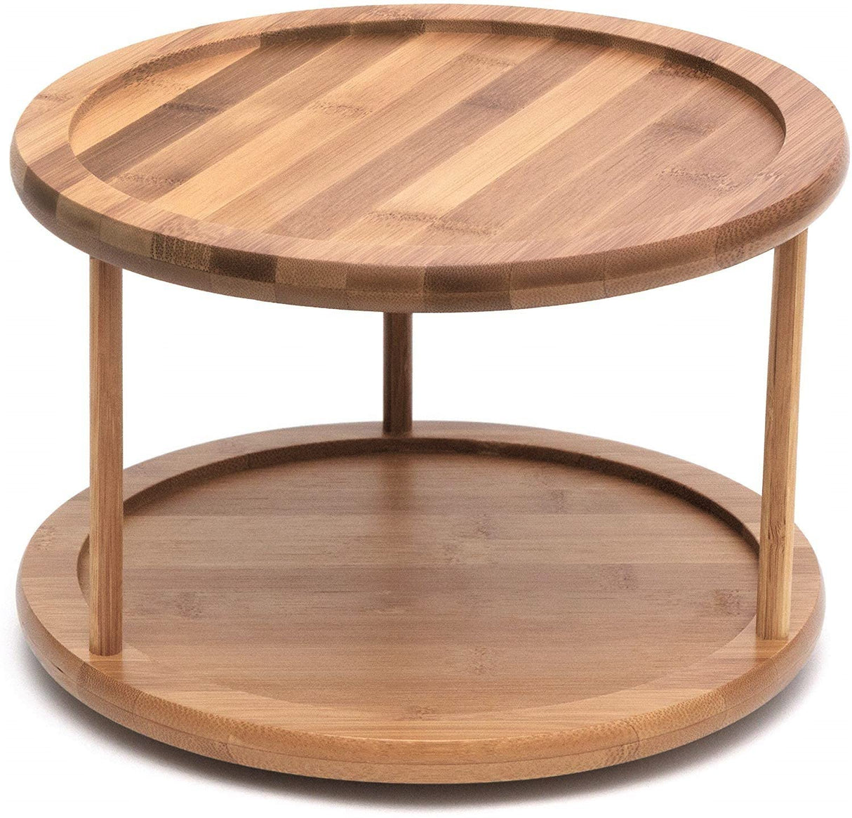 Lipper International 8302 Bamboo Wood 2-Tier 10" Kitchen Turntable Lipper International