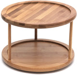 Lipper International 8302 Bamboo Wood 2-Tier 10" Kitchen Turntable Lipper International
