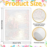 2 Pack Landscape Paint by Numbers for Adults, Landscape Paint by Numbers Kit for Adults, DIY Acrylic Adult Painting by Numbers Kits on Canvas for Gift Home Wall Art Decor 12x16 Inch (Rolled Package) Mandun