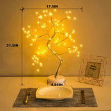 OURBAOFU 20” 108LED Fairy Sparkly Tree Lamp with Remote Control, USB&3AA Powered 8 Modes, DIY Bonsai Artificial Tree Lights, Fairy Spirit Tree Light for Bedrooms Desktop Christmas (Warm White) OURBAOFU