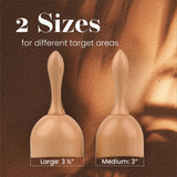 IMPRESA [2 Sizes] Wood Therapy Massage Tools for Body Contouring - Lymphatic Drainage Massager to Help Reduce Appearance of Cellulite - Body Shaping Maderoterapia Kit - Copa Sueca Wood Massage Tools IMPRESA