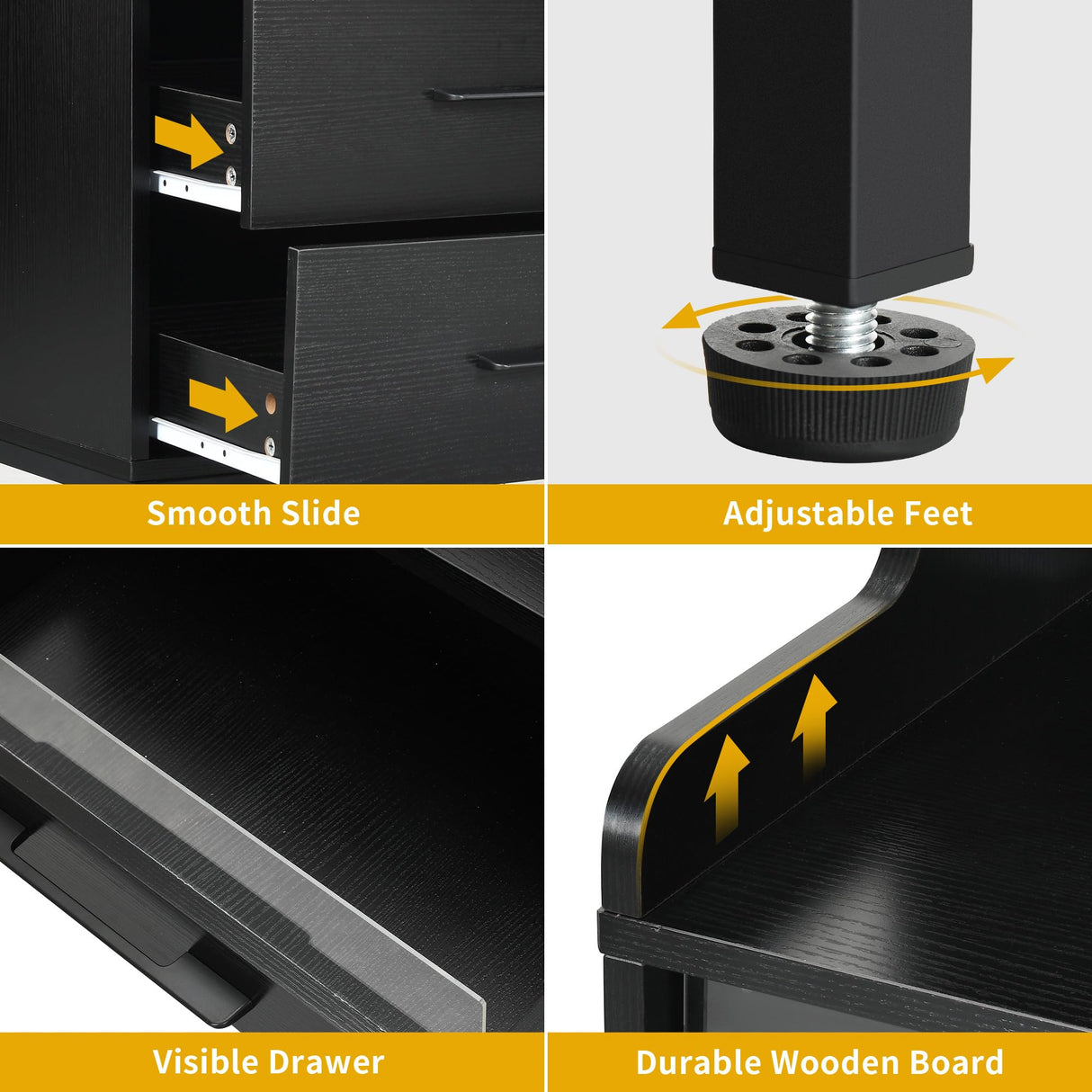 DWVO 6 Drawer Dressers with LED Light, Dresser & Chests of Drawers with Charging Station, Modern Dresser with Open Shelf Storage for Room, Entryway, Hallway, Black DWVO