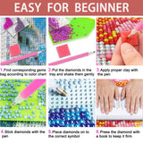 Liccyy 40 * 70CM 5D Diamond Art Painting Kits for Adults Teen Starters with Tools,DIY Full Crystal Drill Bead Art Paints by Numbers for Home Wall Decoration Gift,Phoenix Round Gems Liccyy