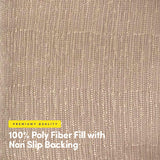 Sweet Home Collection Rocking Chair Cushion Premium Tufted Pads Non Skid Slip Backed Set of Upper and Lower with Ties, 1 Count (Pack of 1), Taupe Sweet Home Collection