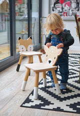 Tender Leaf Toys - Forest Table and Chairs Collections - Adorable Kids Size Art Play Game Table and Chairs - Made with Premium Materials and Craftsmanship for Children 3+ (Forest Deer Chair) Tender Leaf Toys
