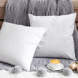 Remagr 12 Pack Sublimation Pillow Cases Bulk 18 x 18 Inch White Blank Cushion Covers DIY Heat Transfer Pillow Covers Short Plush with Invisible Zipper Decorative Polyester Throw Pillow Covers Remagr