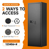 Greenvelly 10-14 Gun Safe for Rifles and Pistols,Quick Release Fireproof Gun Safe with Adjustable Shelves and Pockets,Locking Large Gun Cabinet with Rifle Rack for Home and Shotgun Greenvelly