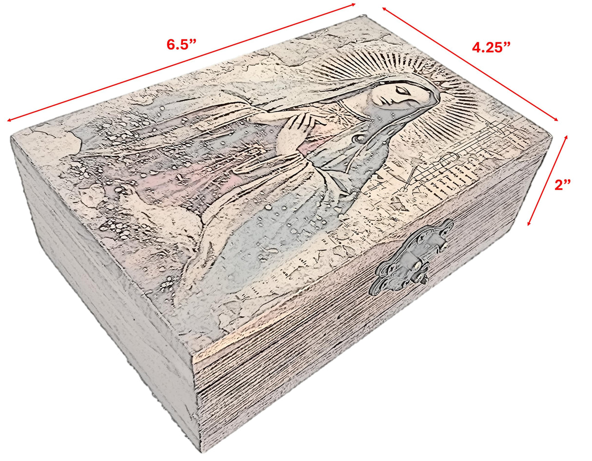 RK Collections Spiritual Tree of Life Wooden Jewelry Box for Keepsake | Trinket Box Case/Holder for Home Decor Gifts | 6.5" x 4.3" x 2.3". (7TOLS) RK Collections