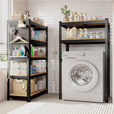 MAXLEAD Home Storage Shelves 5 Tier Garage Shelving Adjustable Garage Shelves 2100LBS Metal Shelving Unit with Metal Pegboard for Basement, Warehouse, Pantry, Kitchen. 60''H*11.8''D*27.5''W, Black MAXLEAD