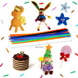Caydo 200 PCS Thick Pipe Cleaners Craft Supplies Multi-Color Chenille Stems for Art and Craft Projects Creative DIY Decorations (12inch x 6mm) Caydo