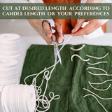 24 PLY Braided Candle Wick Spool White Woven Wicks Cord for Candle Making 200 Foot Lacing Roll for DIY Craft Cotton Cord YARRD