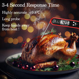 Xuhal 6 Pieces Digital Food Thermometer for Grill Cooking Instant Read Meat Thanksgiving Day Kitchen BBQ Waterproof Thermometer with Foldable Probe Magnet Calibration Turkey Outdoor Fry Xuhal