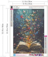 ZQEATRY Diamond Painting Kits for Adults Beginner,Butterfly On Book Page Diamond Art Kits,DIY 5D Full Drill Paint by Diamonds with Paintings Arts and Crafts for Home Decor 12 X 16Inch ZQEATRY