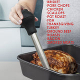 KAYCROWN Stainless Steel Turkey Baster Commercial Grade Quality Silicone Bulb Including 2 Marinade Injector Needles And Basting Brush KAYCROWN