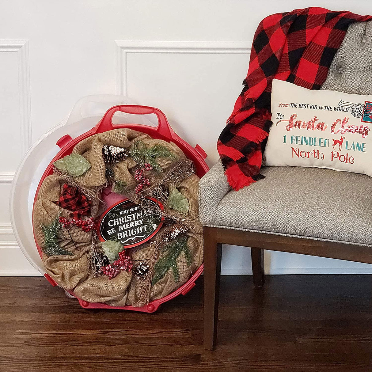 HOMZ Holiday Wreath Box, 24 Inches HOMZ