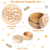 CJiangpo Dog Memorial Keepsake Box, Wooden Pet Urns Memorial Gifts for Loss of Dog Cat Hair Ashes Container Remembrance Pet Loss Sympathy Gifts CJiangpo