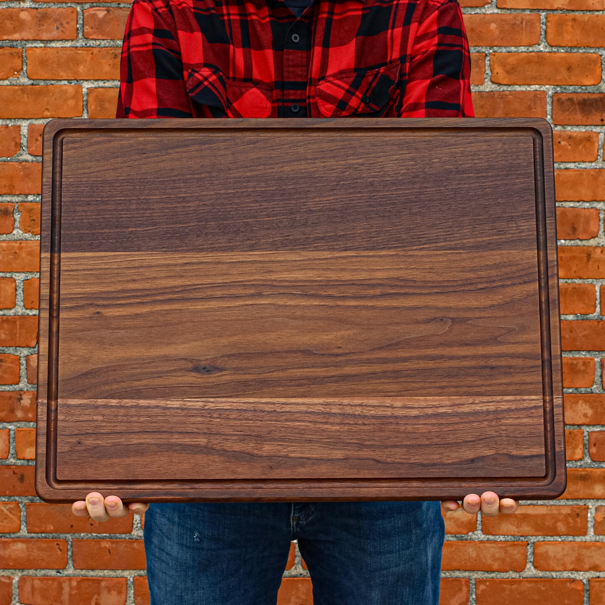 Refine Kitchenware Extra Large Walnut Personalized Cutting Board | Monogrammed Walnut Cutting Board, Christmas Gift, Anniversary Gift, 100% Made In - WoodArtSupply