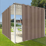 OutdoorLines Waterproof Indoor Outdoor Curtains for Patio-Privacy Sun Blocking Grommet Curtain Panel Weatherproof, UV Resistant Curtains for Gazebo, Porch, Pergola Khaki 100W x 84L Inch 1 Panel OutdoorLines