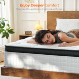Vumece 12 Inch Queen Mattress, Hybrid Mattress Queen Size Mattress in a Box with Pocketed Spring & Gel Memory Foam for Support, Pressure Relief, Reinforced Edge, CertiPUR-US Certified - Medium Firm Vumece
