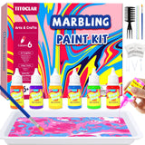 Titoclar Water Marbling Paint for Kids, Art Supplies for Kids,Arts and Crafts for Girls Boys Ages 8-12 6-8 3-5, Birthday Gifts Toys for Girls 3+ Years Old Titoclar