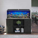 Ollie & Hutch Dory 55 Gallon Aquarium or Terrarium Tank Stand, Black Oak Ollie & Hutch