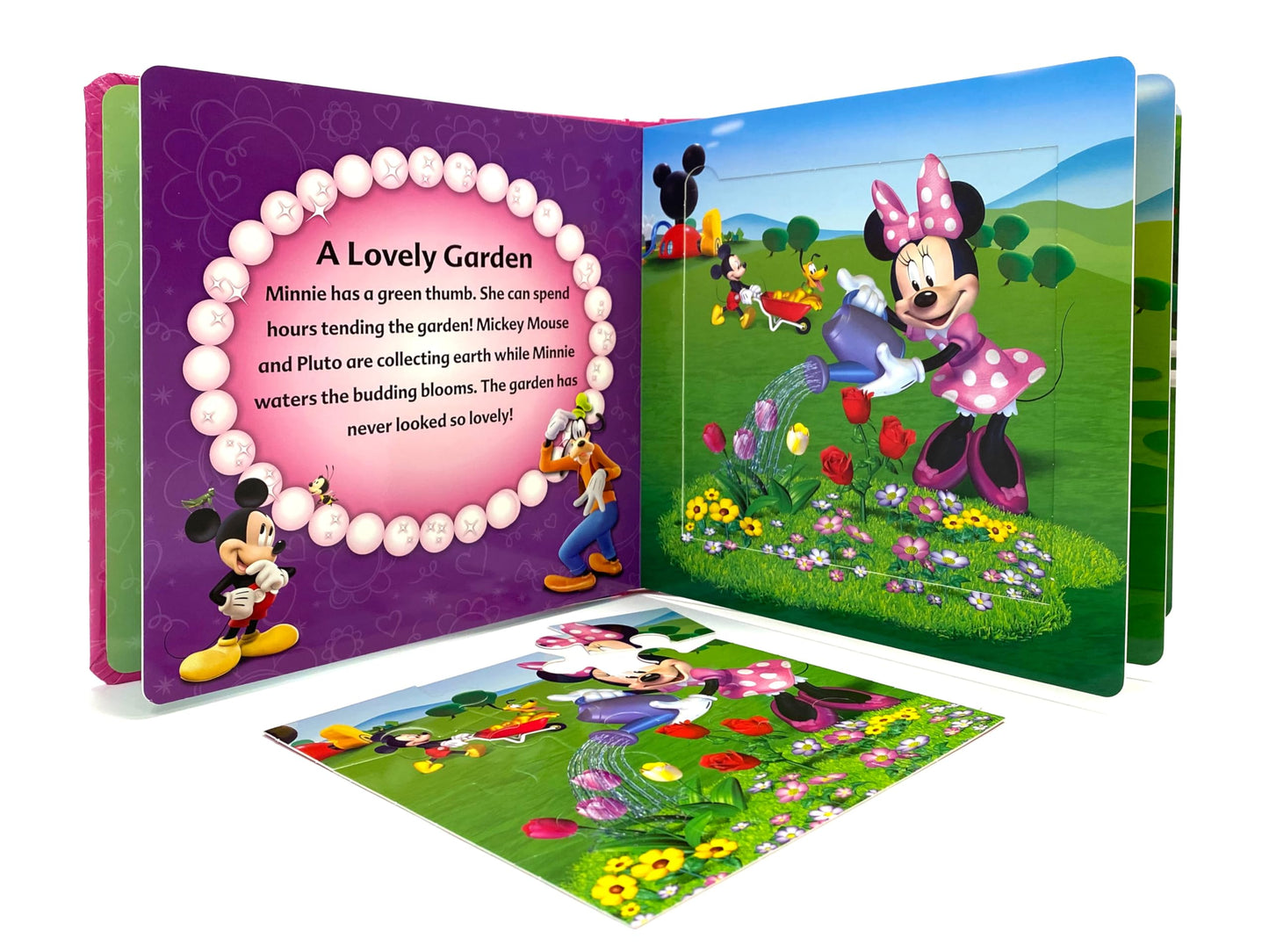 Disney Junior Minnie My First Puzzle Book - Jigsaw Puzzles for kids, 10-page board book, 5 puzzles to enjoy