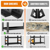 PRESTELION 5-Tier Storage Shelving 32" W Steel Heavy Duty Shelving Unit with Shelves for Heavy Duty Metal Shelving Adjustable Garage Shelving Rack Storage Kitchen, 63" H X 32" W X 16" D, Black PRESTELION