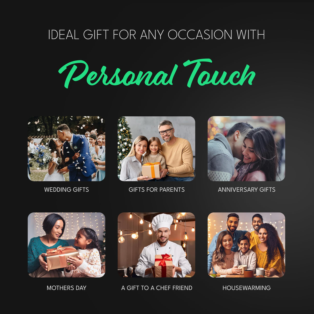 Personalized Cutting Board Customized Charcuterie Board Perfect for Weddings, Anniversaries, and Housewarmings Includes Gift Box and Stands. BrightTexts