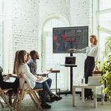 BONTEC Mobile TV Stand, Tilt Rolling TV Cart with Media Shelf and Locking Wheels, Fits 23-60” LED, LCD, OLED Flat Curved TVs, Holds Up to 55lbs, Max VESA 400x400mm BONTEC