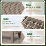 JUMMICO Patio Chaise Lounge Chair Set of 2 Outdoor PE Waterproof Adjustable Easy Assembly Lounge Chairs for Outside Pool Garden Deck Beach (Light Brown) JUMMICO