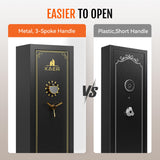 KAER 15 Biometric Gun Safe for Rifles and Pistols,Gun Cabinet with Fingerprint/Keypad/Key Access,Rifle Safe with Removable Shelf and Pistol Pocket.[No Assembly Required] KAER