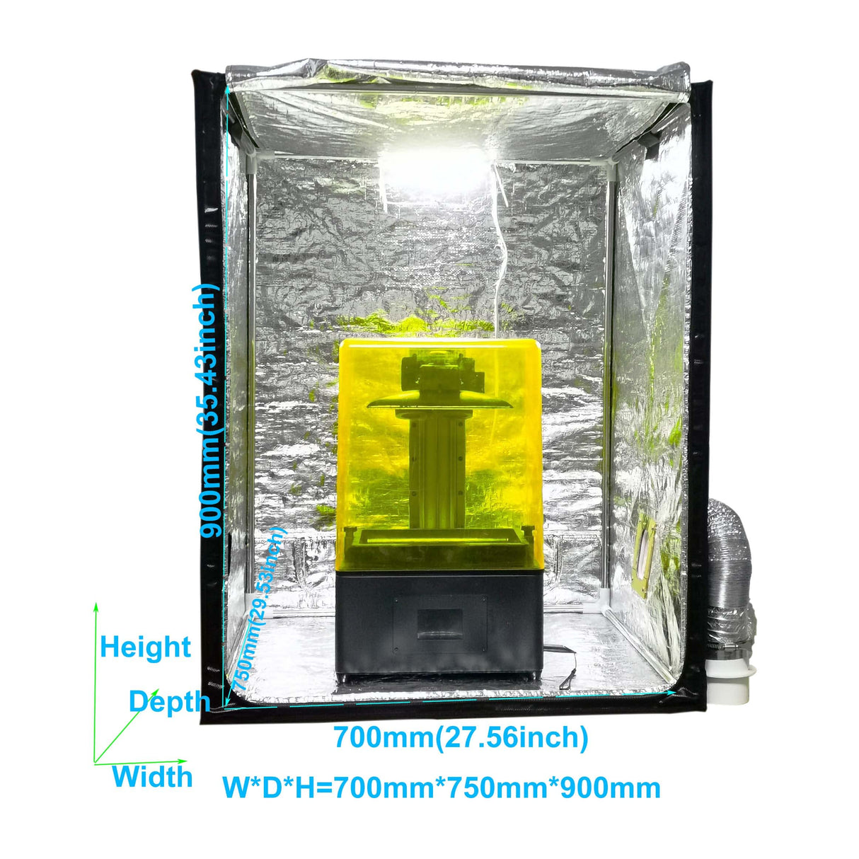 FUNGDO 3D Printer Enclosure Fume Extractor Smoker Absorber Vent 3D Printing Resin Smell Filament Odor 3D Printer Warmer Shelter for CR-10 CR-10Pro(Large) FUNGDO