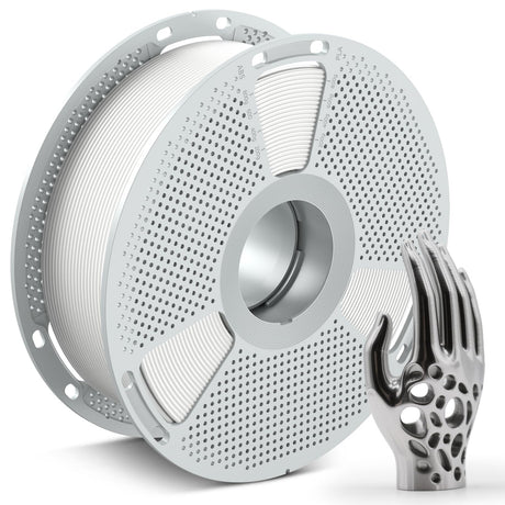 SUNLU PC-ABS 3D Filament 1.75mm 1KG, PC & ABS Hybrid 3D Filament, High-Strength, Paint & Plate Ready, Industrial-Grade, Heat-Resistant Spool, Dimensional Accuracy +/-0.02mm, 1KG Spool(2.2lbs), White SUNLU